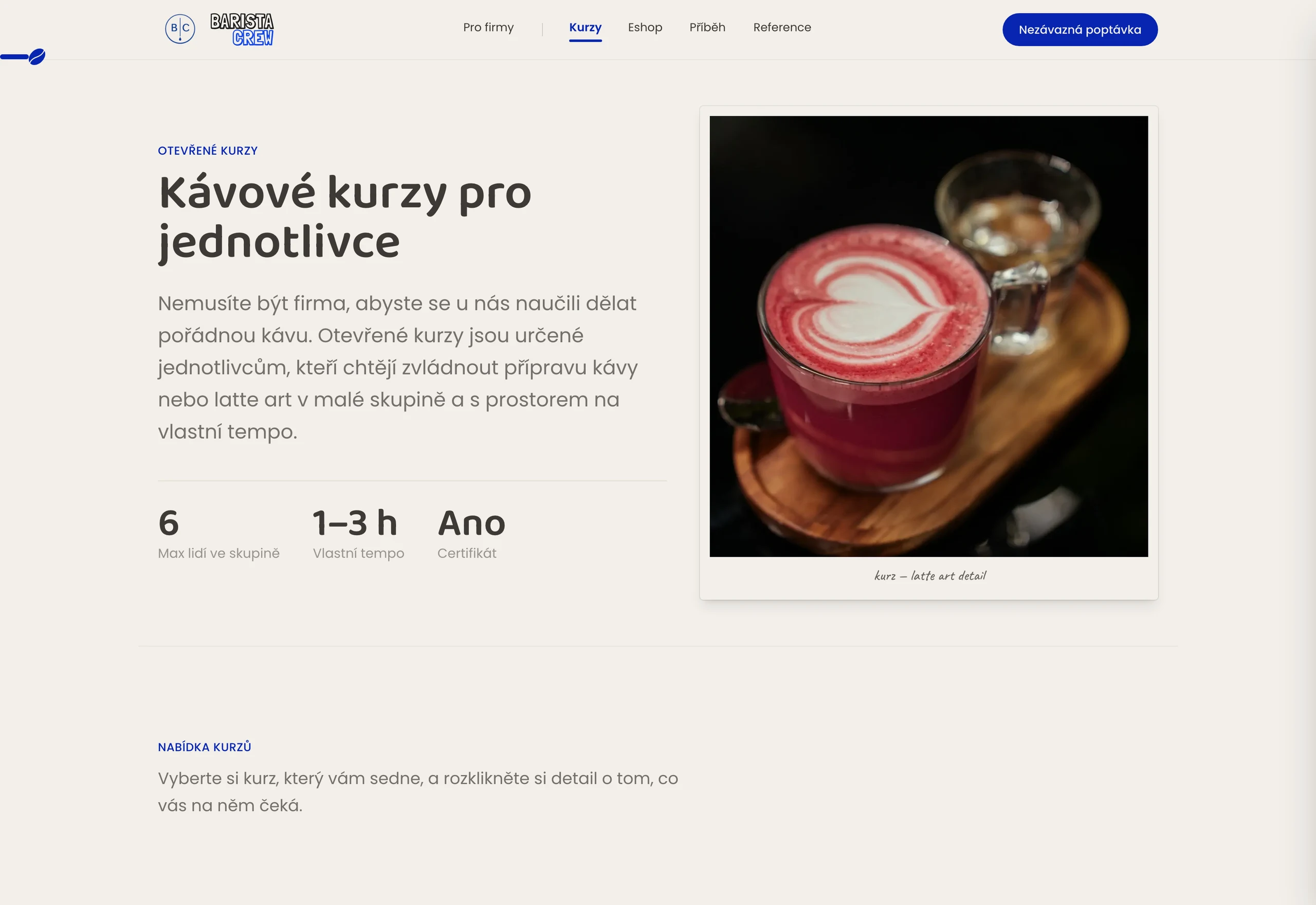 Barista Crew — kurzy